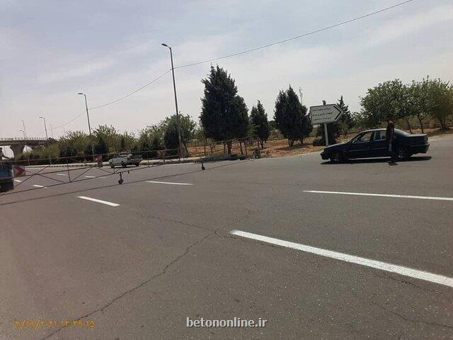 نصب راهبندهای ترافیكی در محورهای منتهی به بهشت زهرا