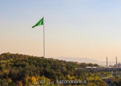 بزرگترین پرچم كشور در شب عید غدیر سبز شد