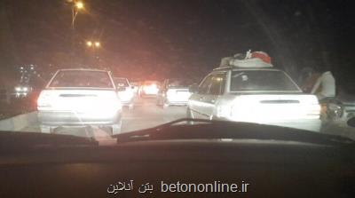 ترافیک نیمه سنگین در ورودی های پایتخت