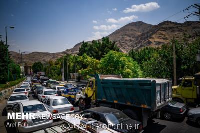 مسدود بودن مسیر شمال به جنوب جاده چالوس