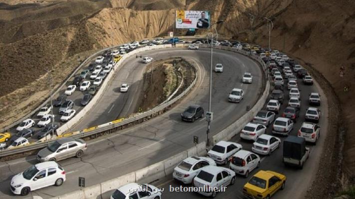 ترافیک سنگین در بزرگراه تهران – شمال