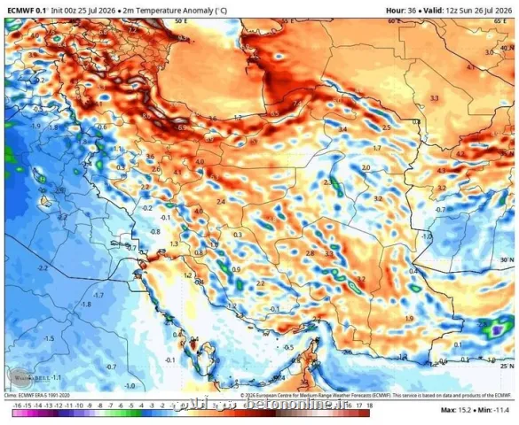 هشدار وقوع بارندگی های سیل آسا در ۴ استان افزایش دمای کردستان تا ۴۷ درجه