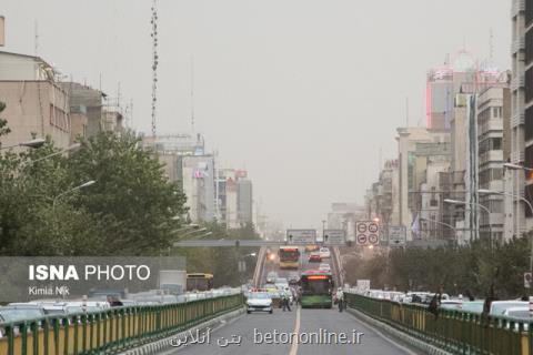 هوای تهران ناسالم برای گروه های حساس، وزش باد شدید در پایتخت